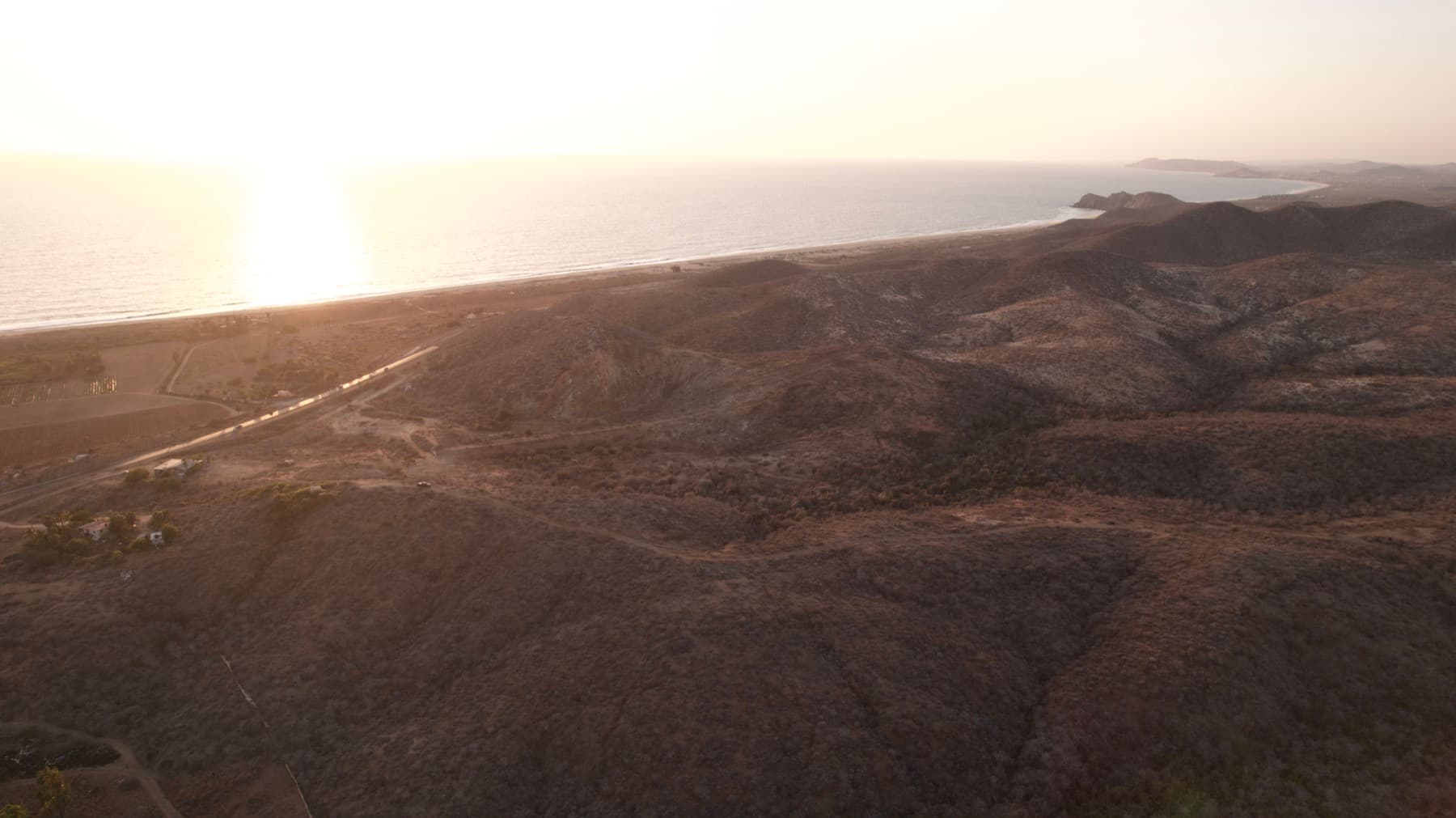 Sunset over the Pacific from the upper lots